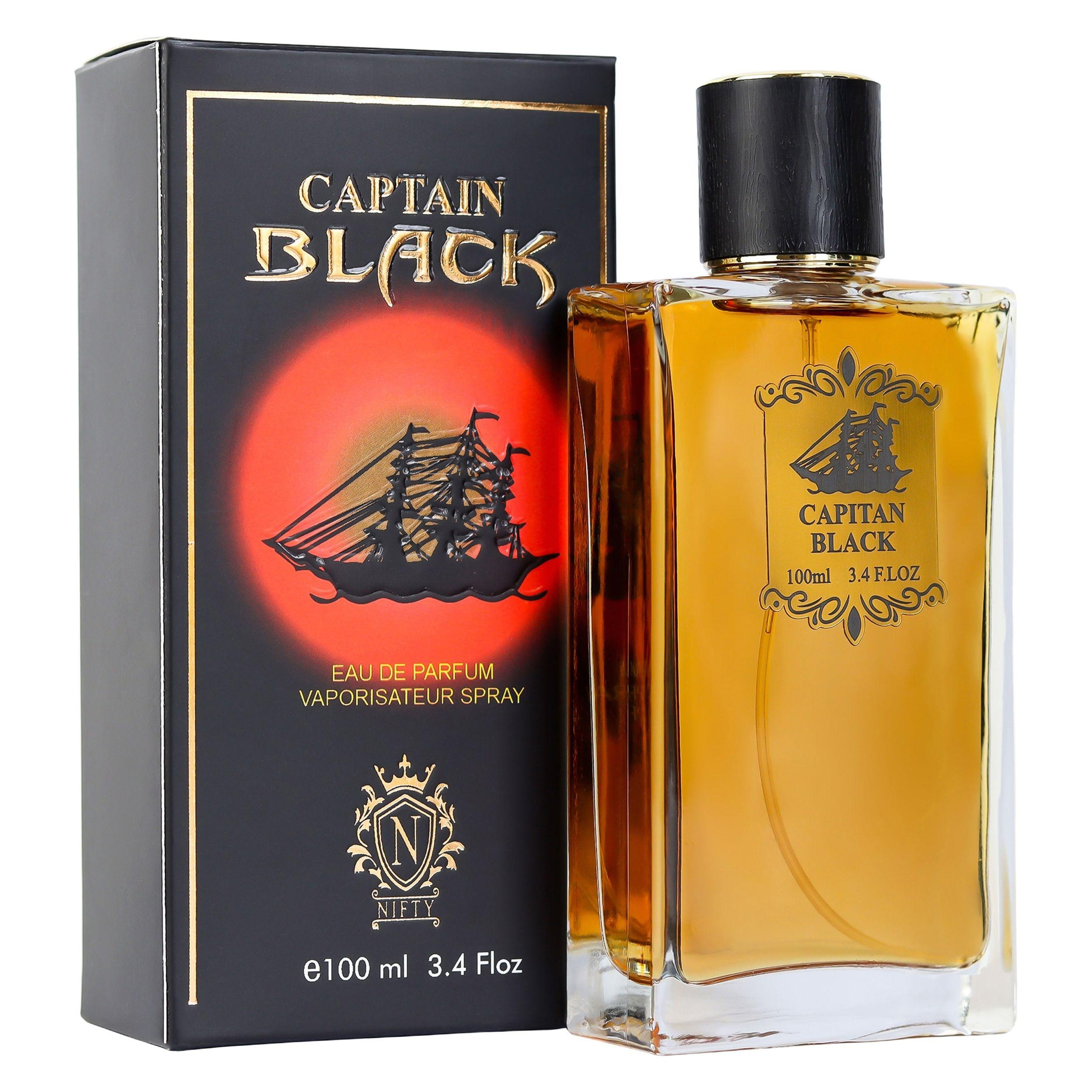 ادوپرفیوم مردانه نیفتی مدل کاپیتان بلک حجم 100 میلیلیتر